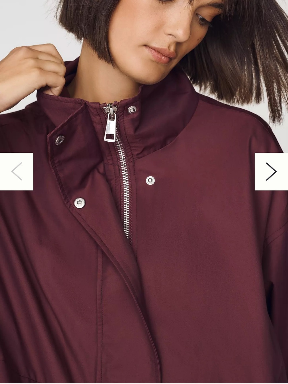 NWT Maeve Funnel Neck Tech Jacket - Size M - Deep Raspberry Rose - Picture 2 of 5